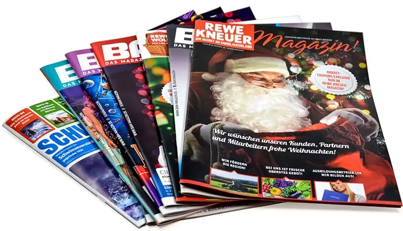 Zeitschriftgestaltung verschiedene Zeitschriften designen.